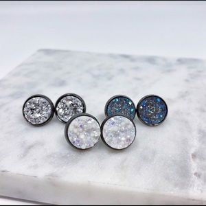 💗Light Druzy faux stone earrings from sanctuary